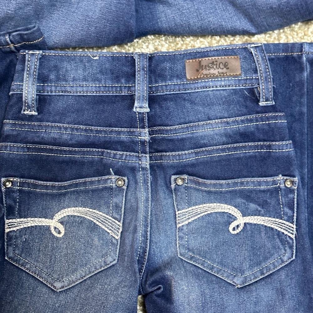 LOT of 3 Girls Skinny Jeans Bundle - Justice & Old Navy - Size 7 - Picture 10 of 16